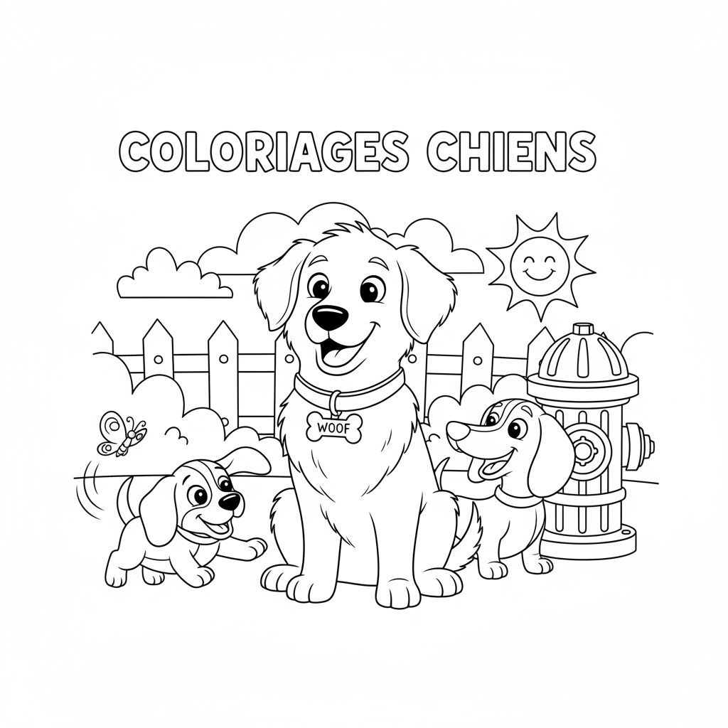 Coloriage coloriages chiens 2