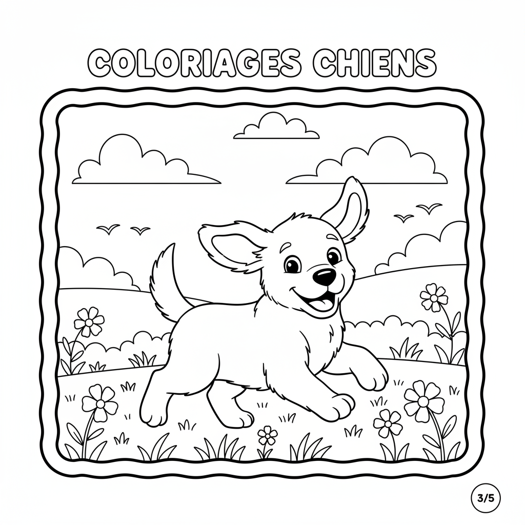 Coloriage coloriages chiens 3