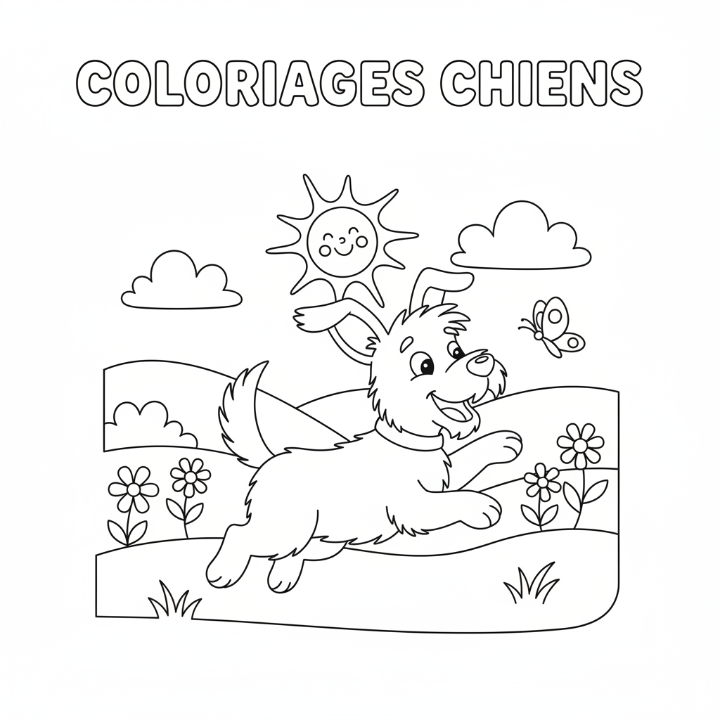 Coloriage coloriages chiens 5