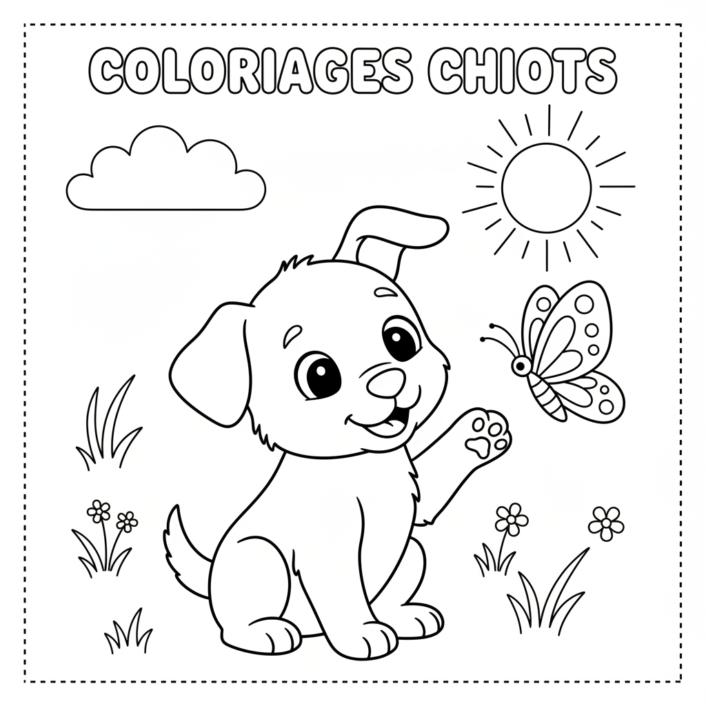 Coloriage coloriages chiots 2