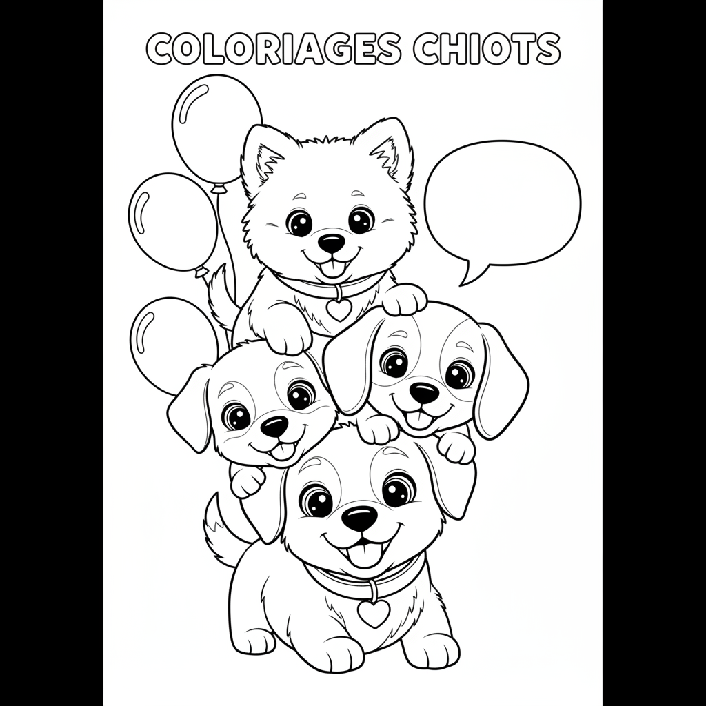 Coloriage coloriages chiots 4