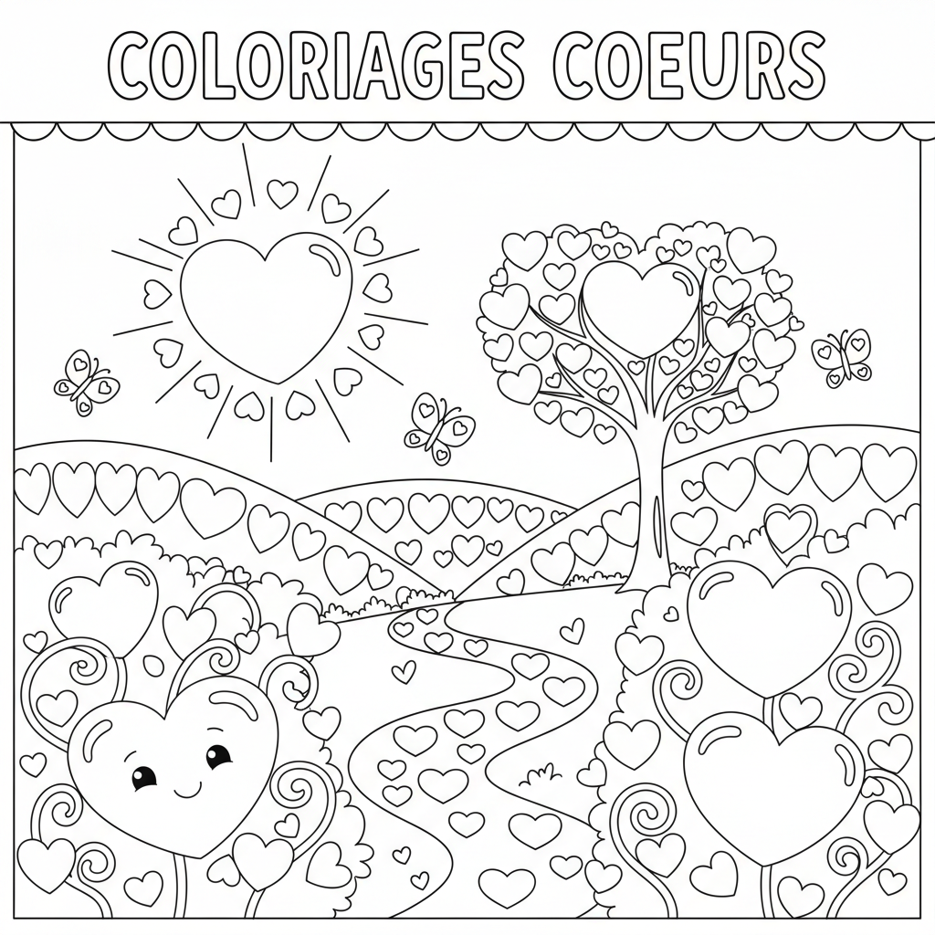 Coloriage coloriages coeurs 3