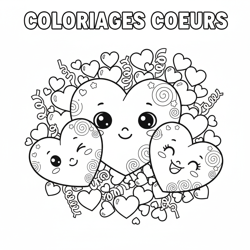 Coloriage coloriages coeurs 4