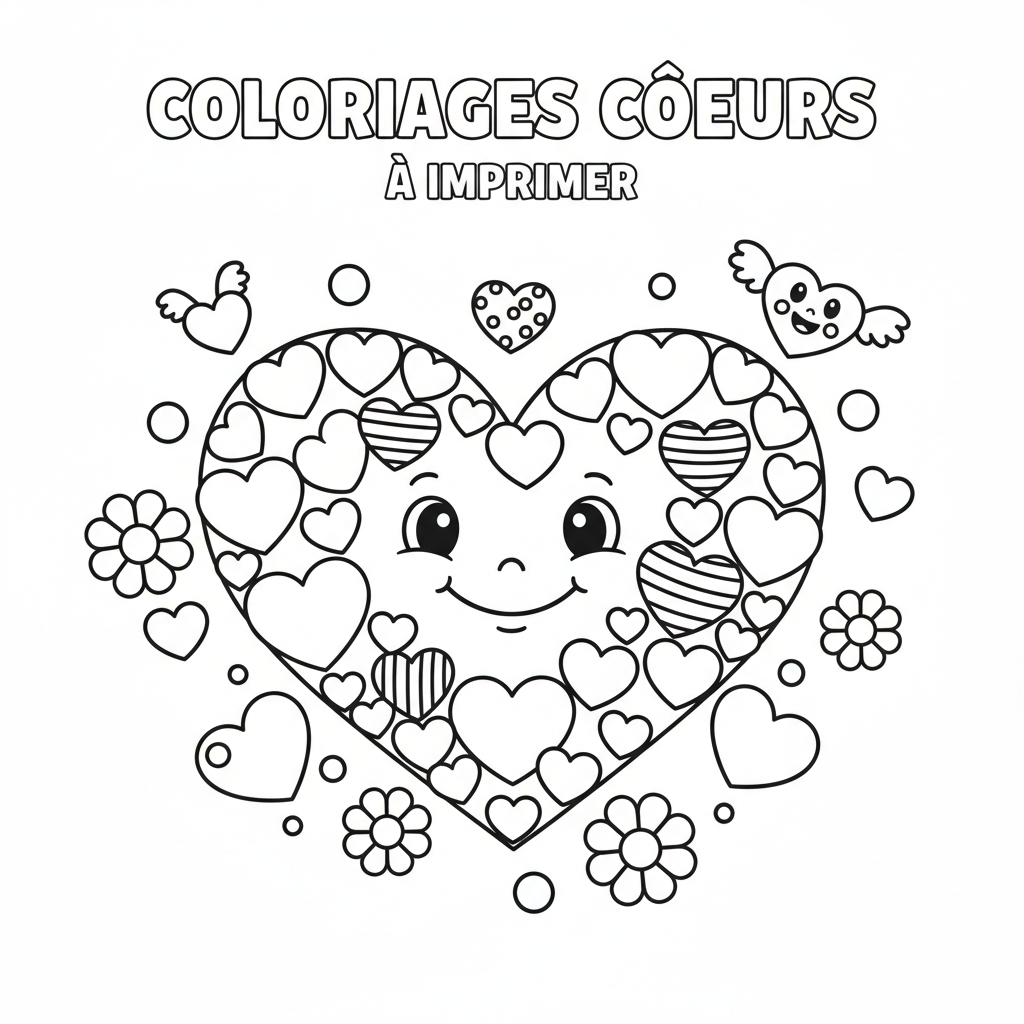 Coloriage coloriages coeurs à imprimer