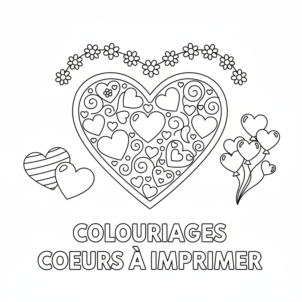 Coloriage coloriages coeurs à imprimer 2