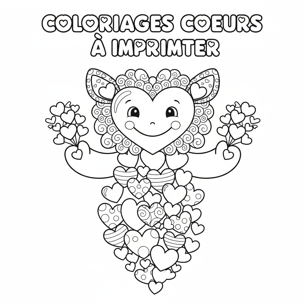 Coloriage coloriages coeurs à imprimer 4