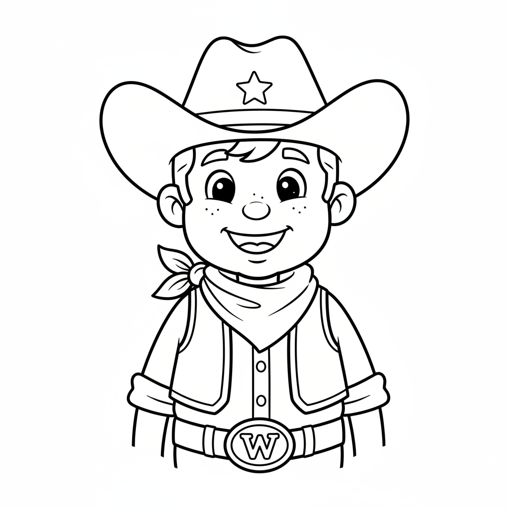 Coloriage coloriages cowboy 4