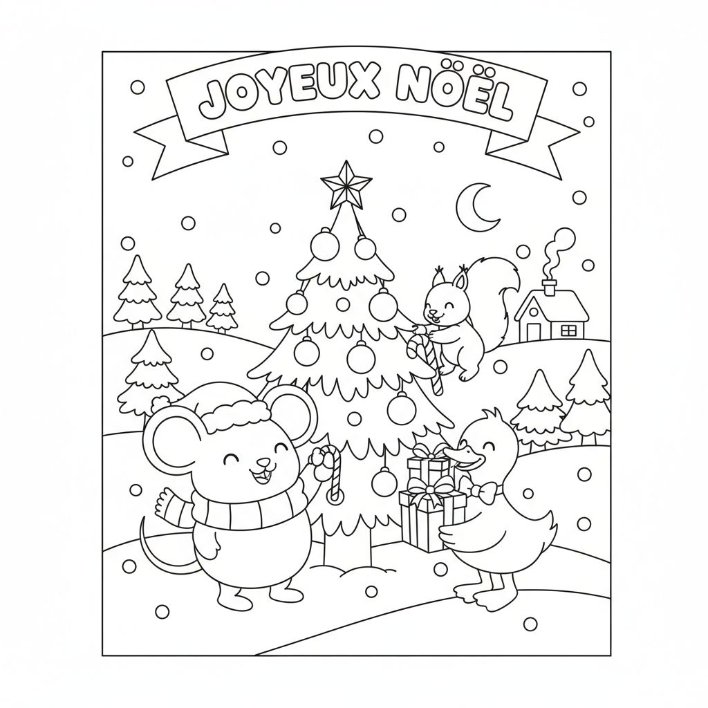 Coloriage coloriages de noel disney 3