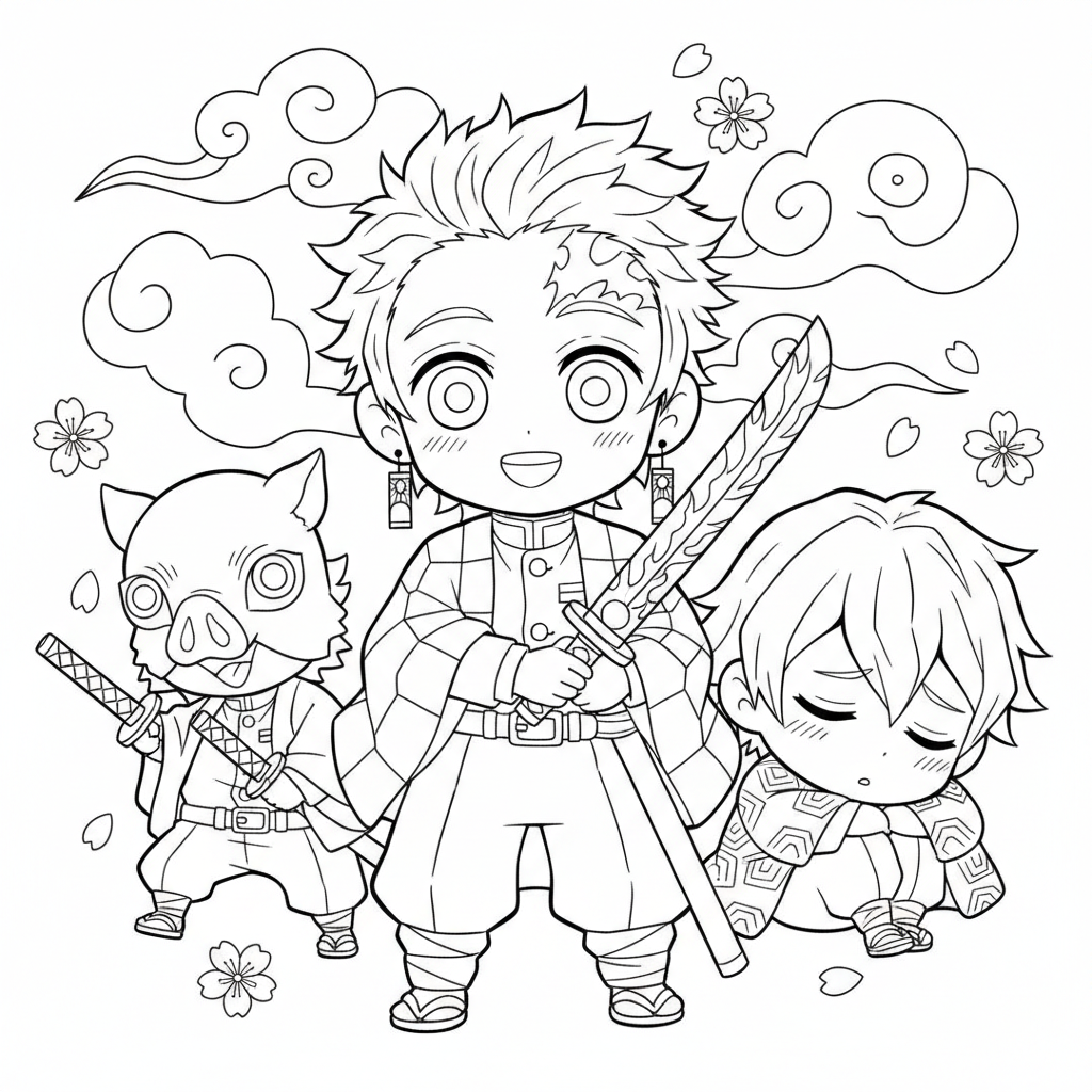 Coloriage coloriages demon slayer 4