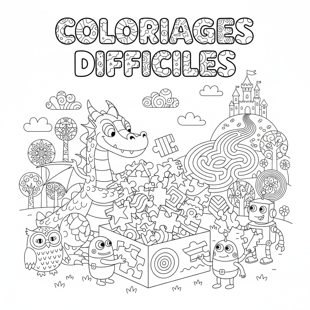 Coloriage coloriages difficiles 2