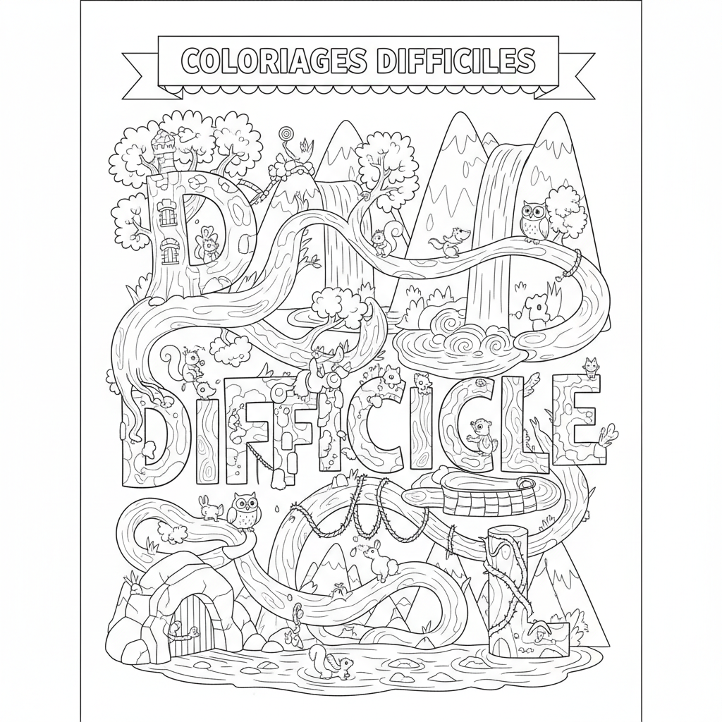 Coloriage coloriages difficiles 3