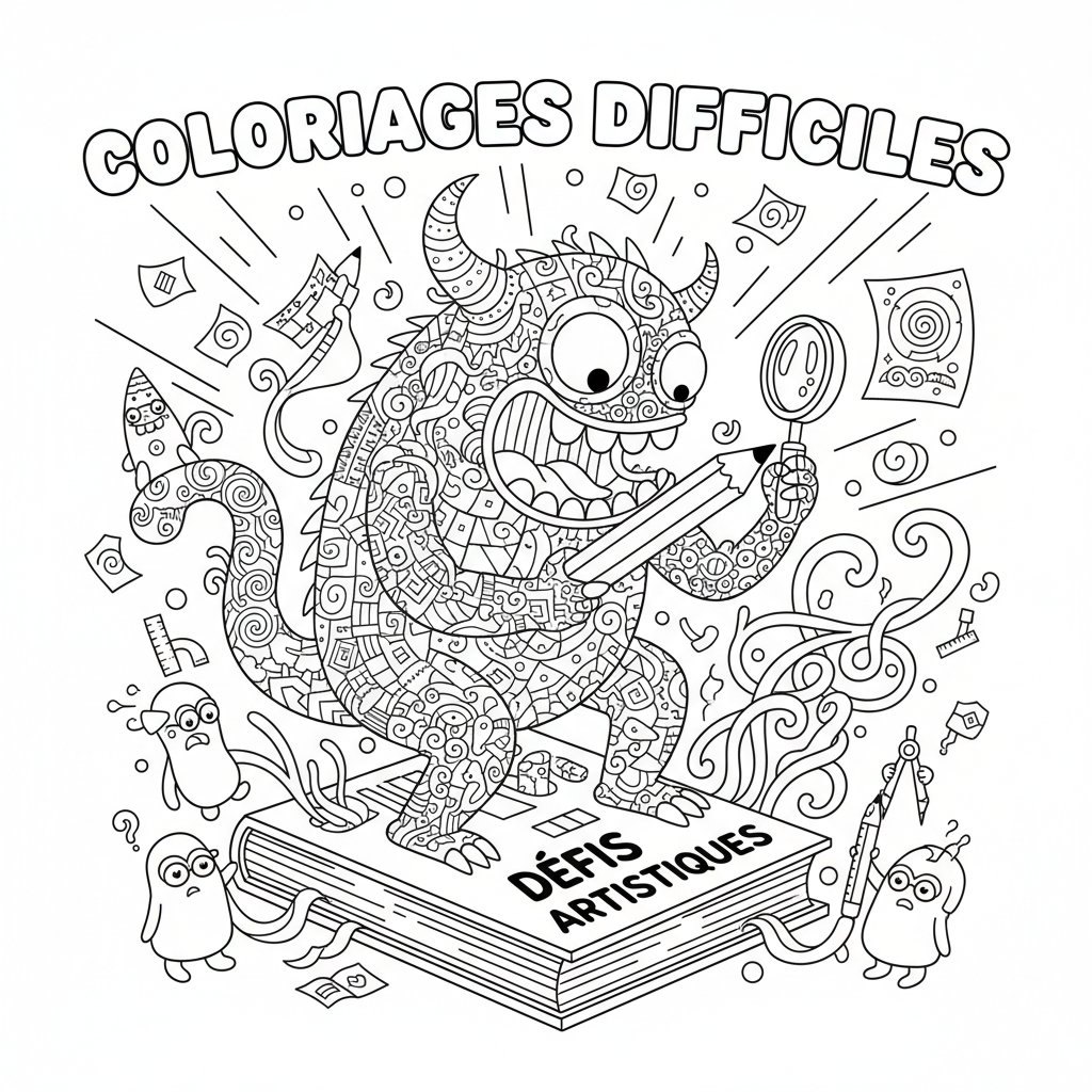 Coloriage coloriages difficiles 5