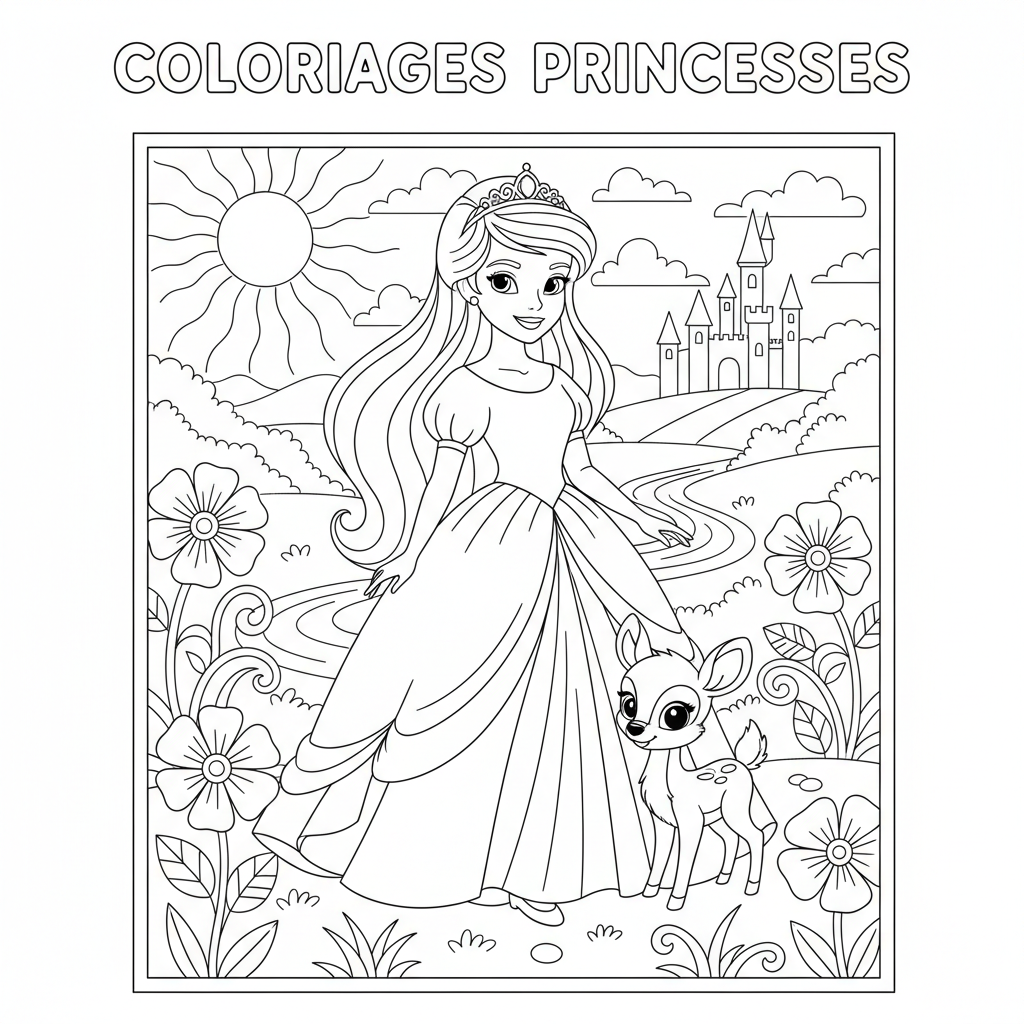 Coloriage coloriages disney princesses 3