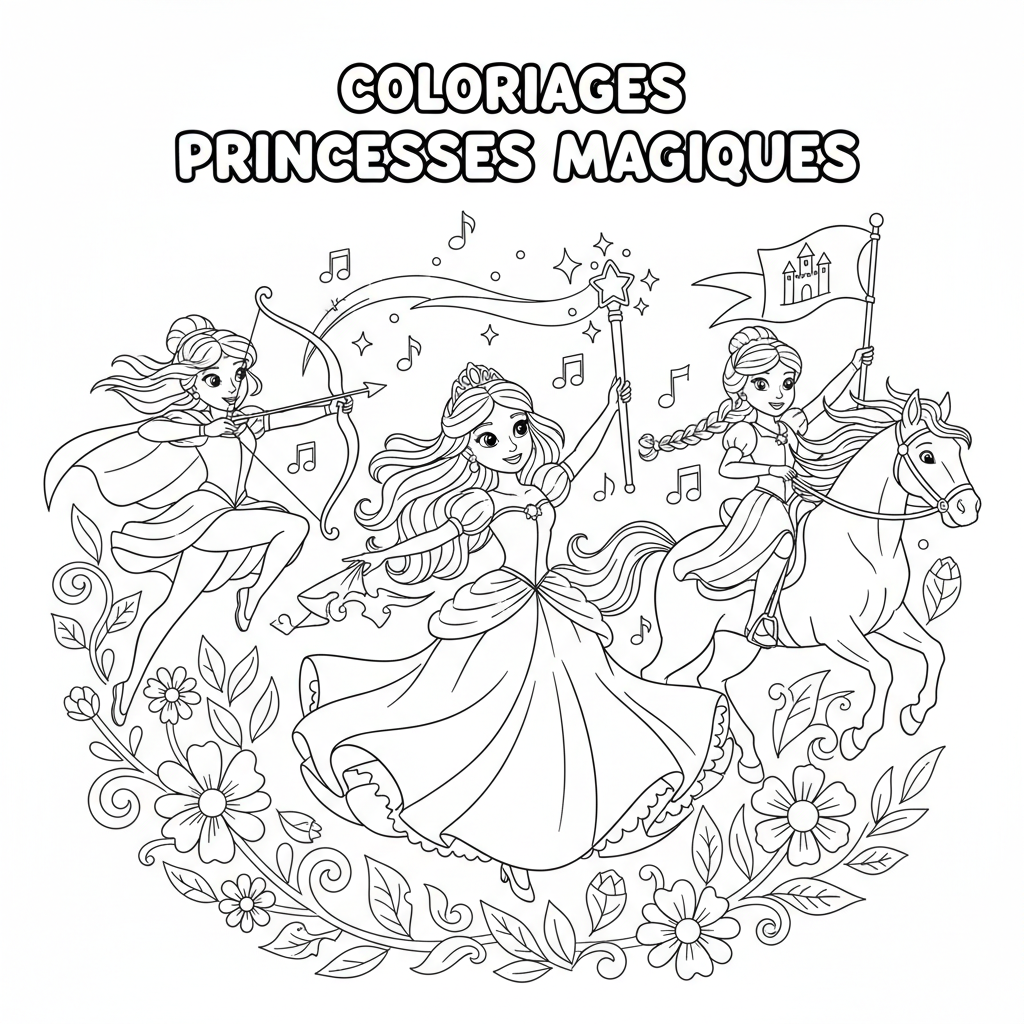 Coloriage coloriages disney princesses 5