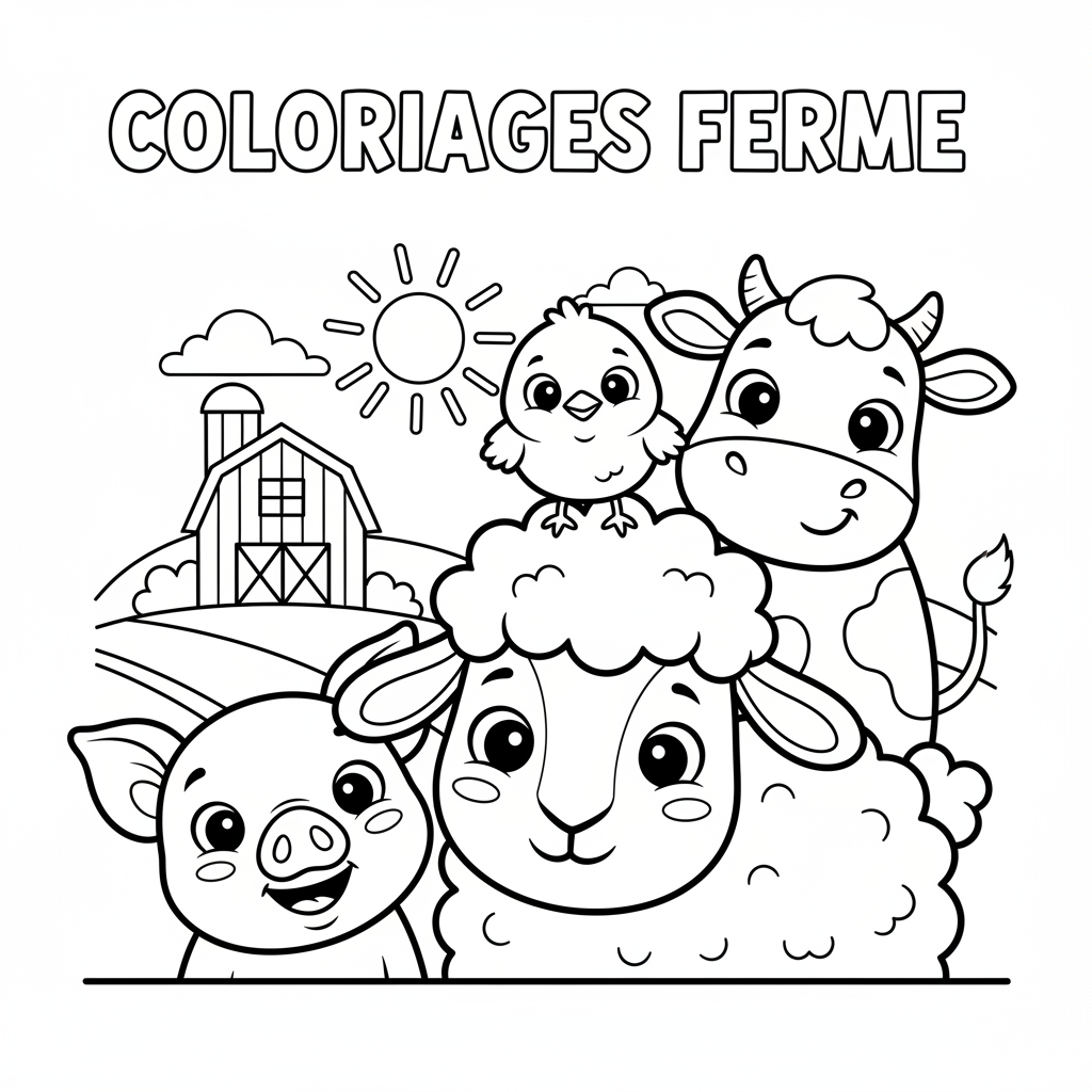 Coloriage coloriages ferme 4
