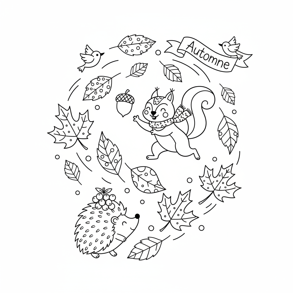 Coloriage coloriages feuilles d automne 5