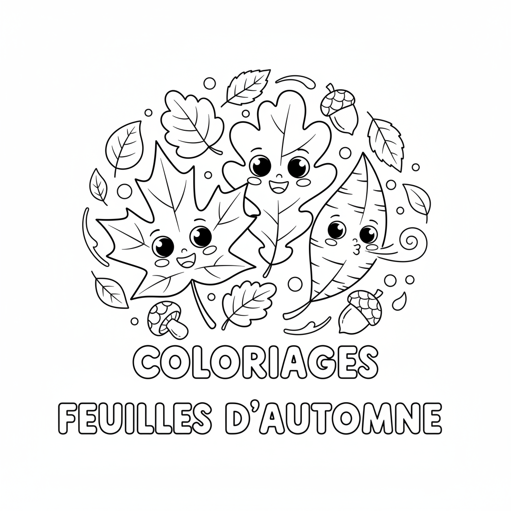 Coloriage coloriages feuilles d'automne 4