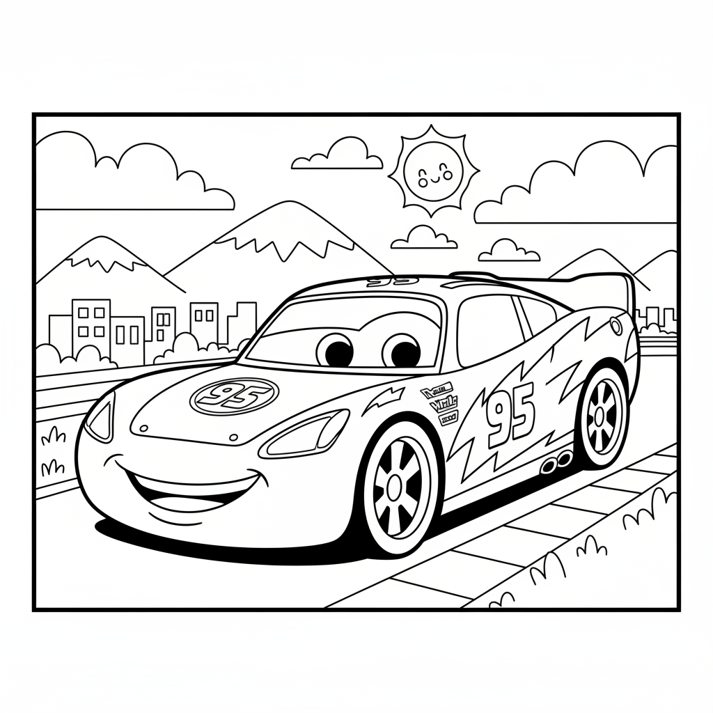 Coloriage coloriages flash mcqueen 2