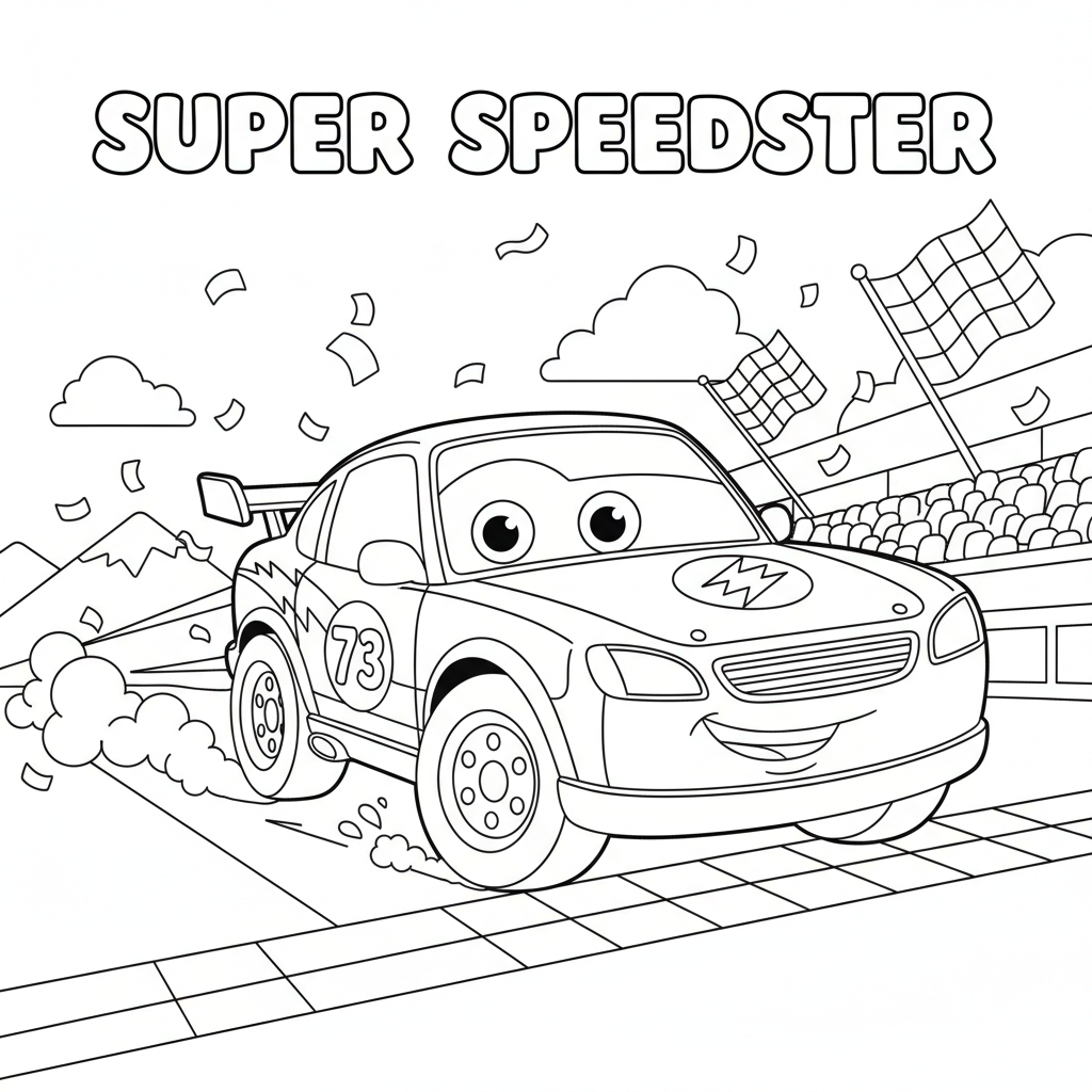Coloriage coloriages flash mcqueen à imprimer 5