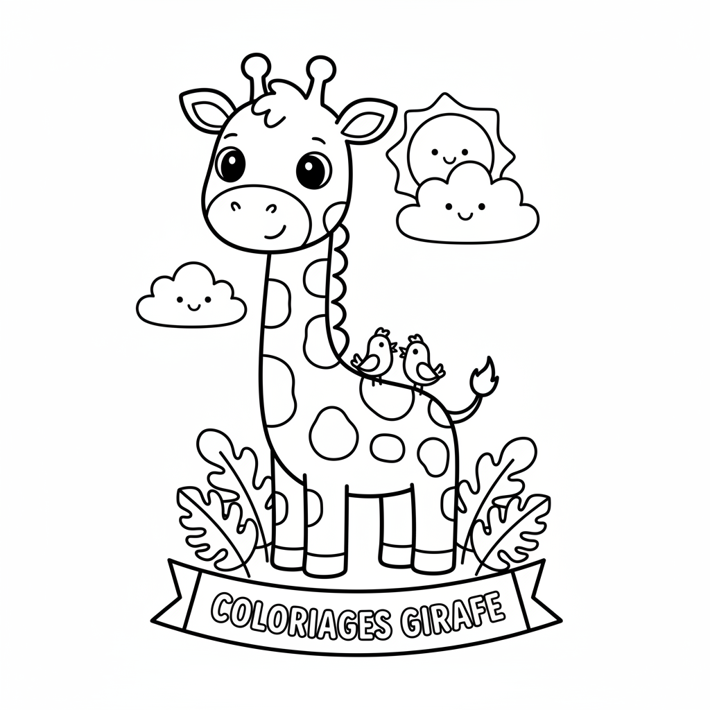 Coloriage coloriages girafe