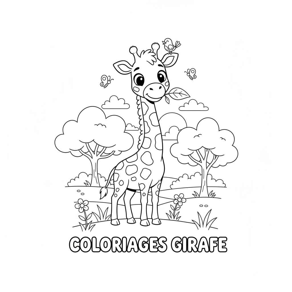 Coloriage coloriages girafe 2