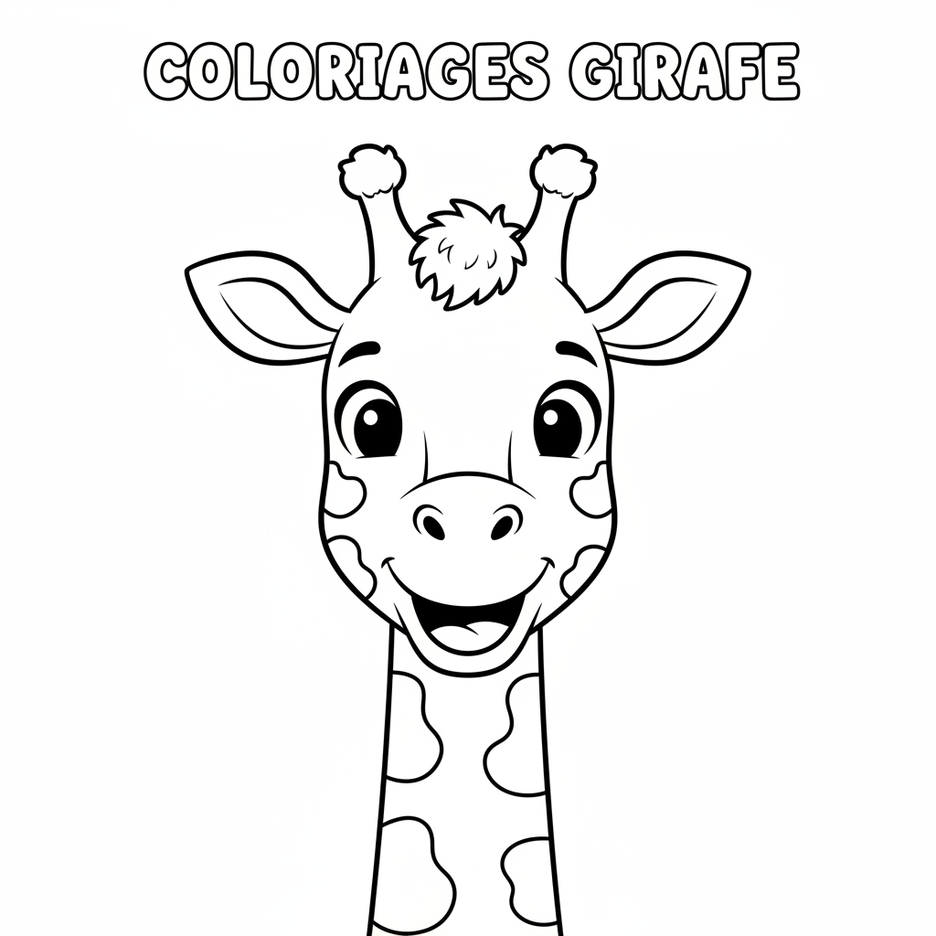 Coloriage coloriages girafe 4