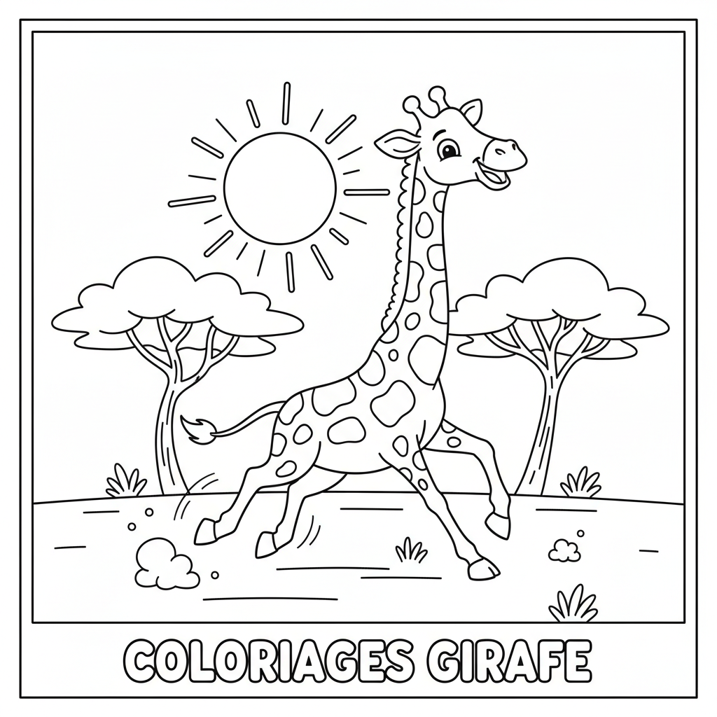 Coloriage coloriages girafe 5