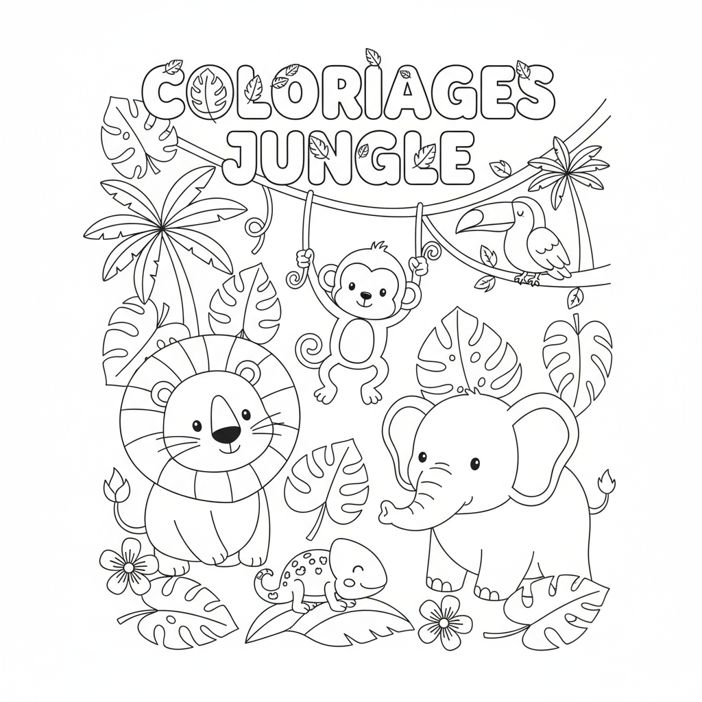 Coloriage coloriages jungle 1