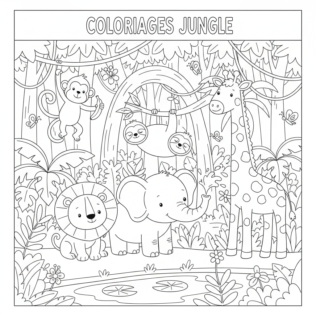 Coloriage coloriages jungle 3