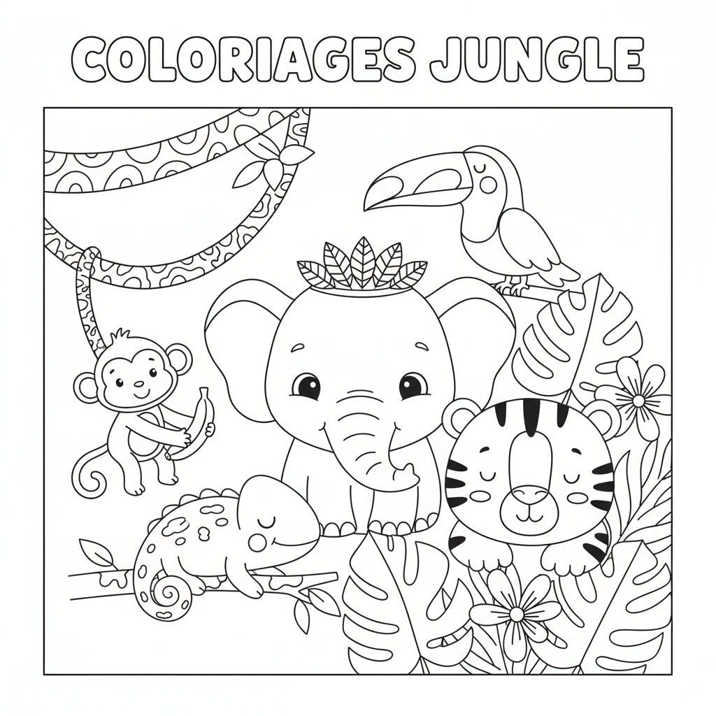 Coloriage coloriages jungle 4