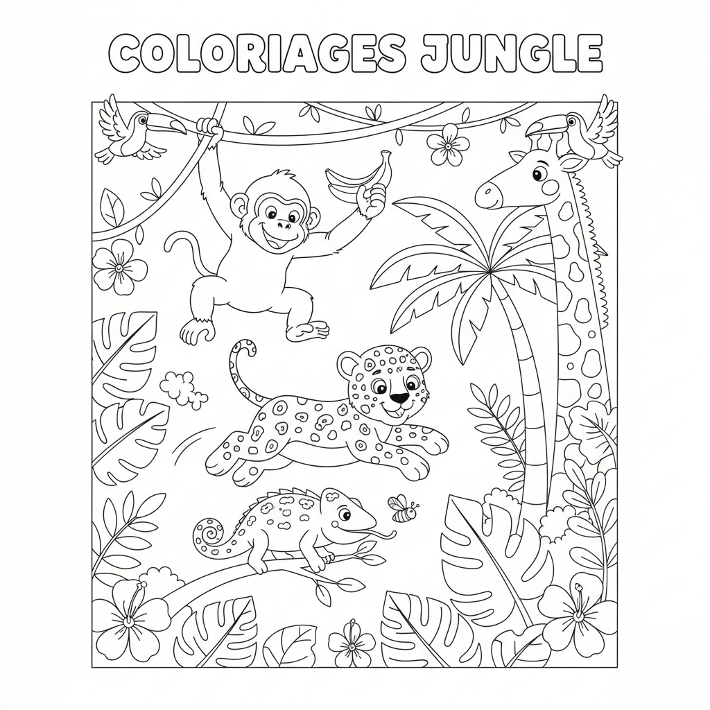 Coloriage coloriages jungle 5