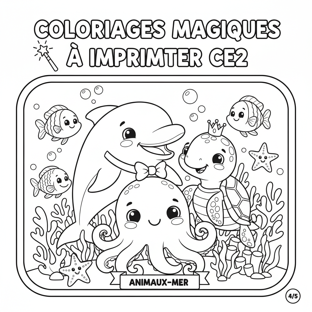 Coloriage coloriages magiques à imprimer ce2 4