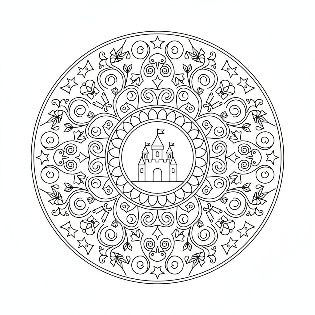 Coloriage coloriages mandala disney 2