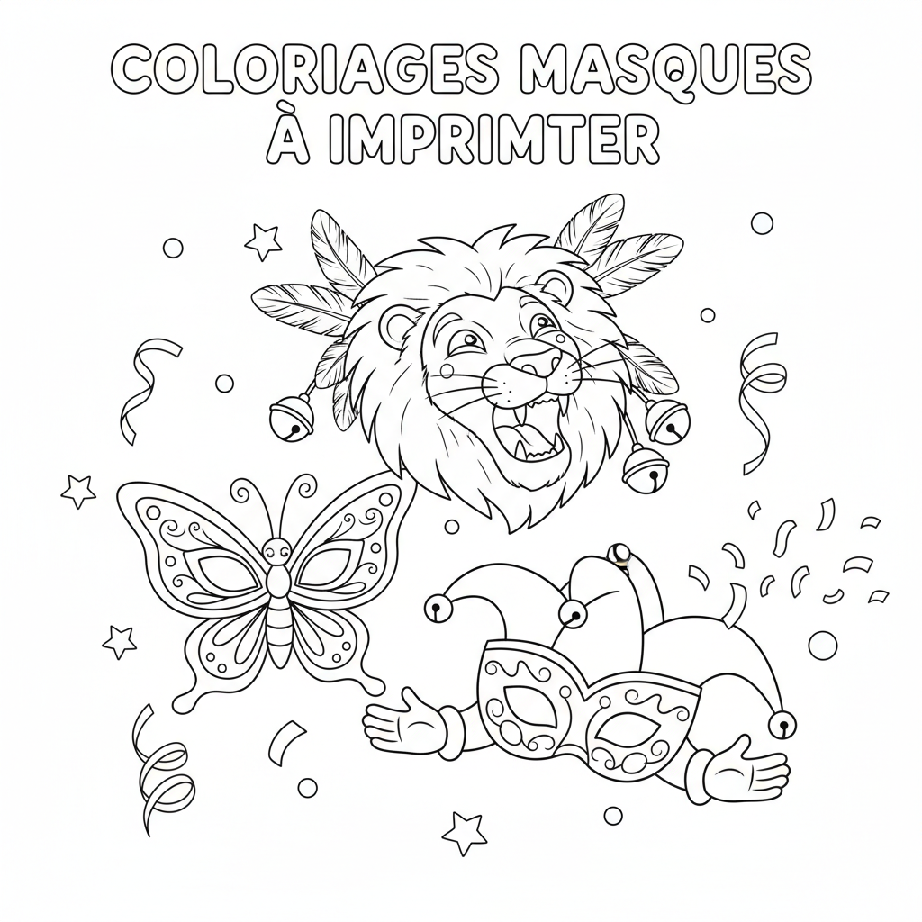 Coloriage coloriages masques à imprimer 5