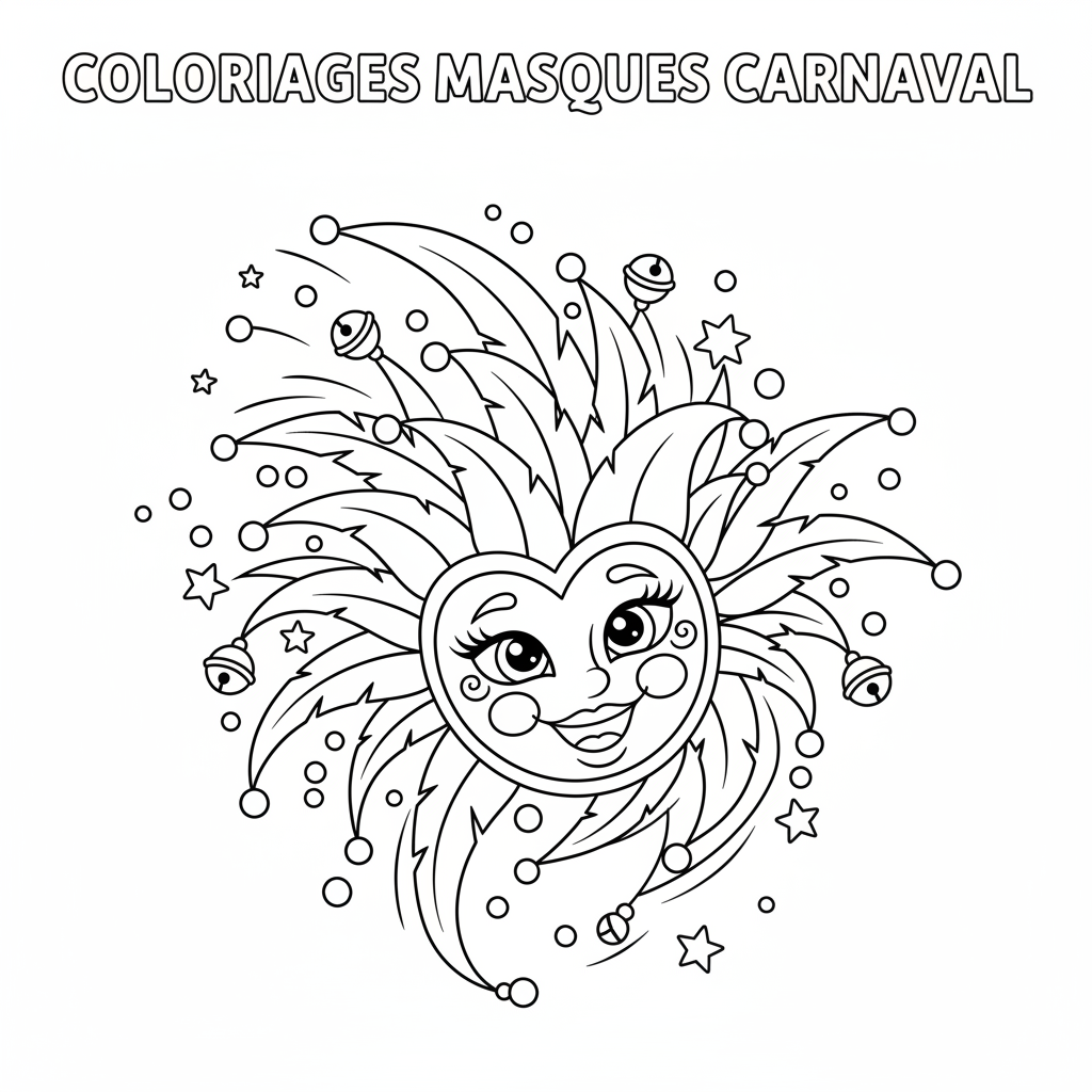 Coloriage coloriages masques carnaval 5