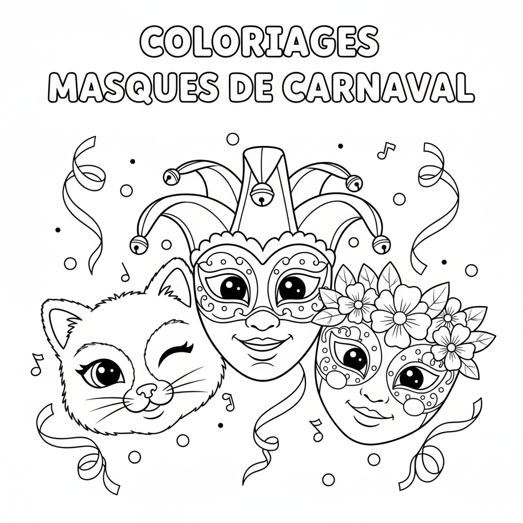 Coloriage coloriages masques de carnaval 4