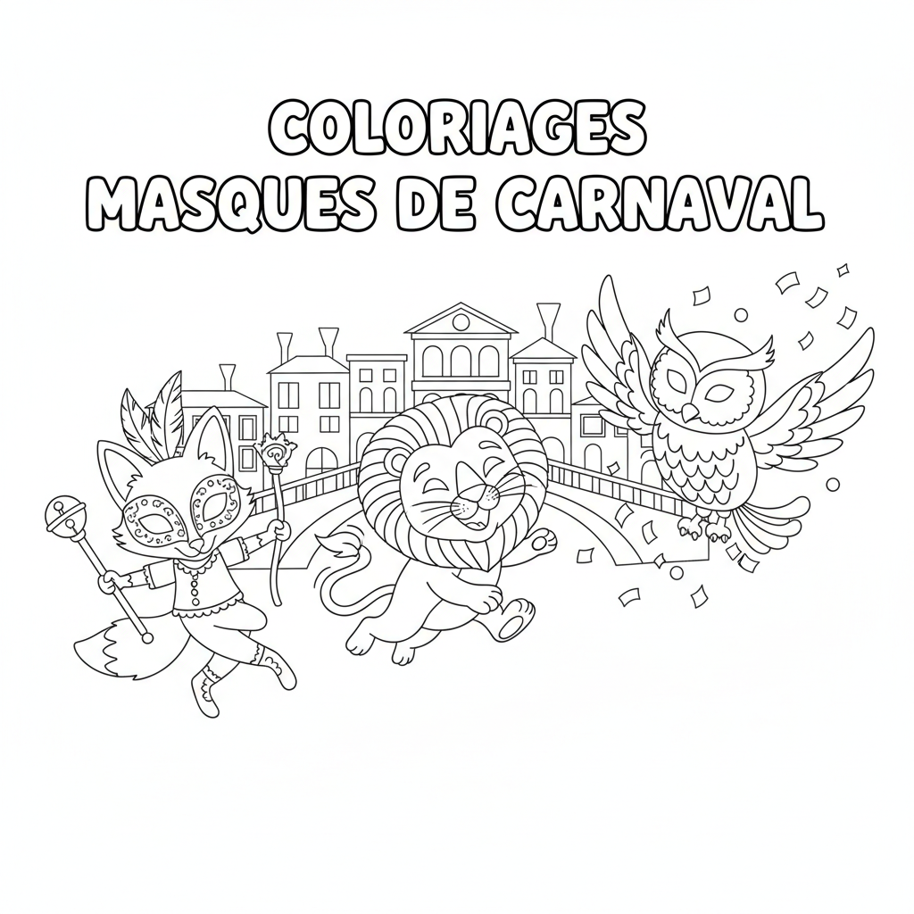 Coloriage coloriages masques de carnaval 5