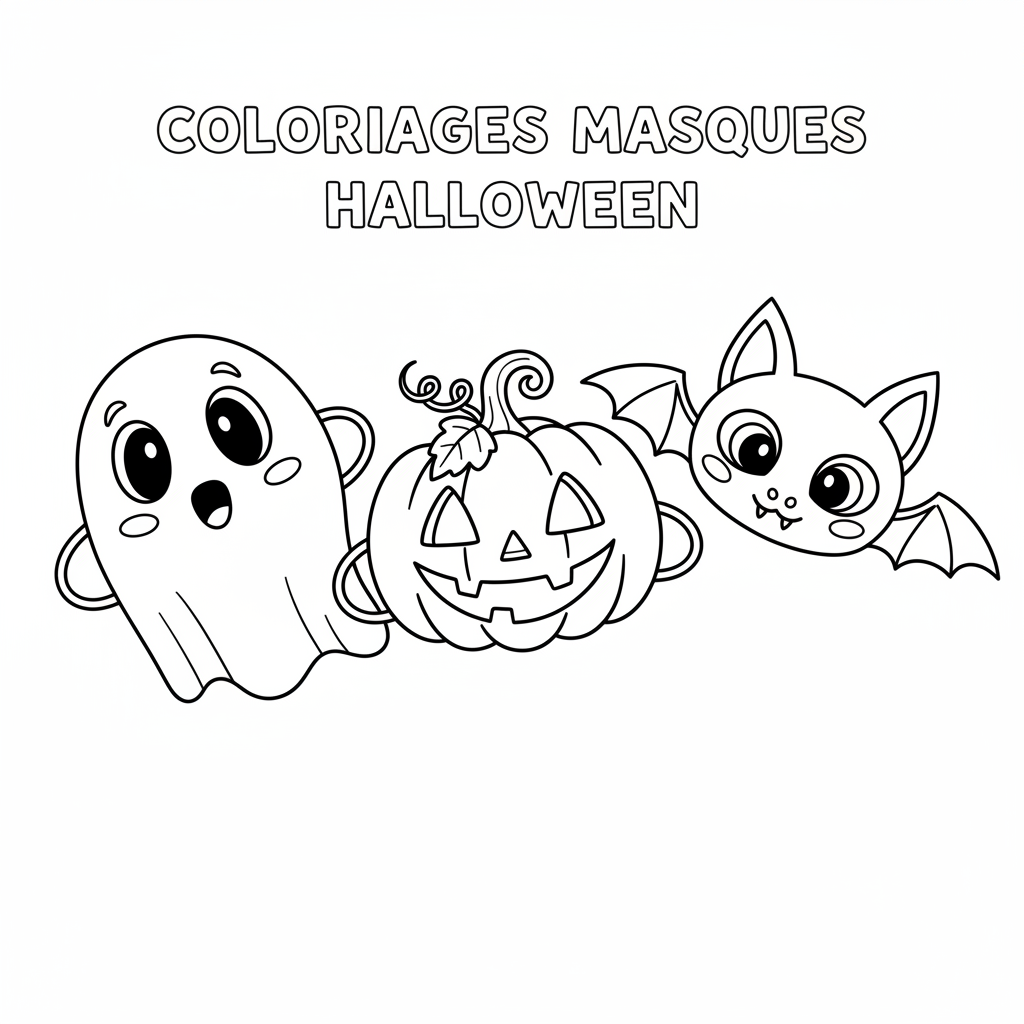 Coloriage coloriages masques halloween