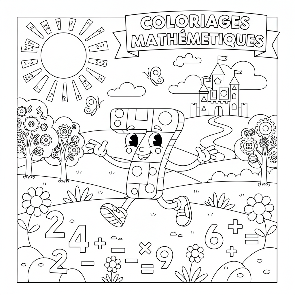 Coloriage coloriages mathématiques 3