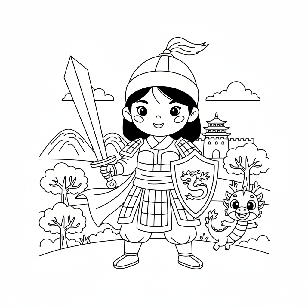 Coloriage coloriages mulan 1