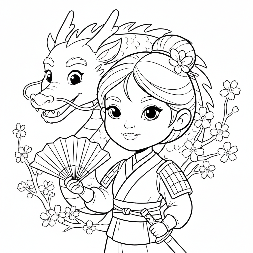 Coloriage coloriages mulan 4