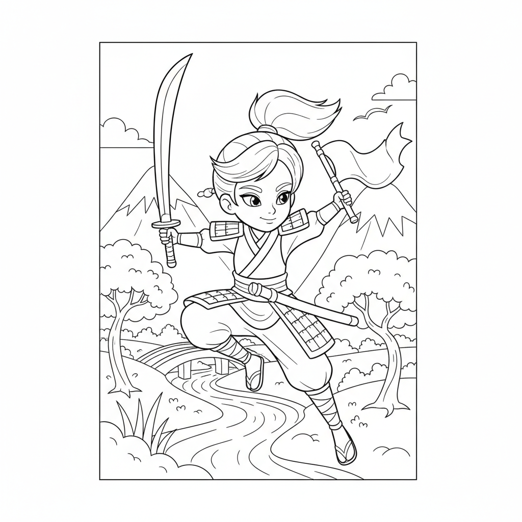 Coloriage coloriages mulan 5