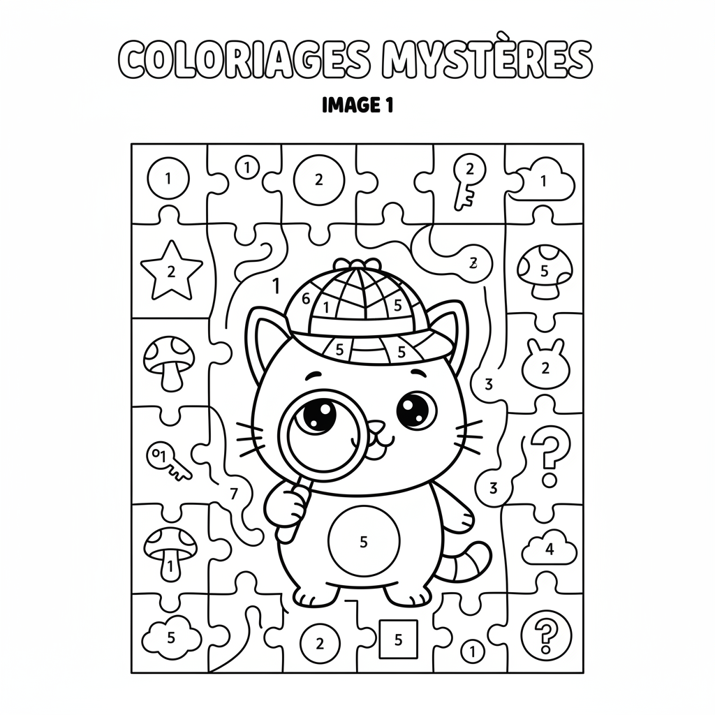 Coloriage Coloriages Mysteres Gratuit à Imprimer