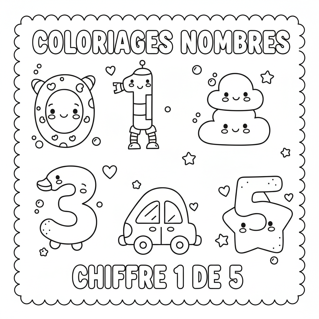 Coloriage coloriages nombres