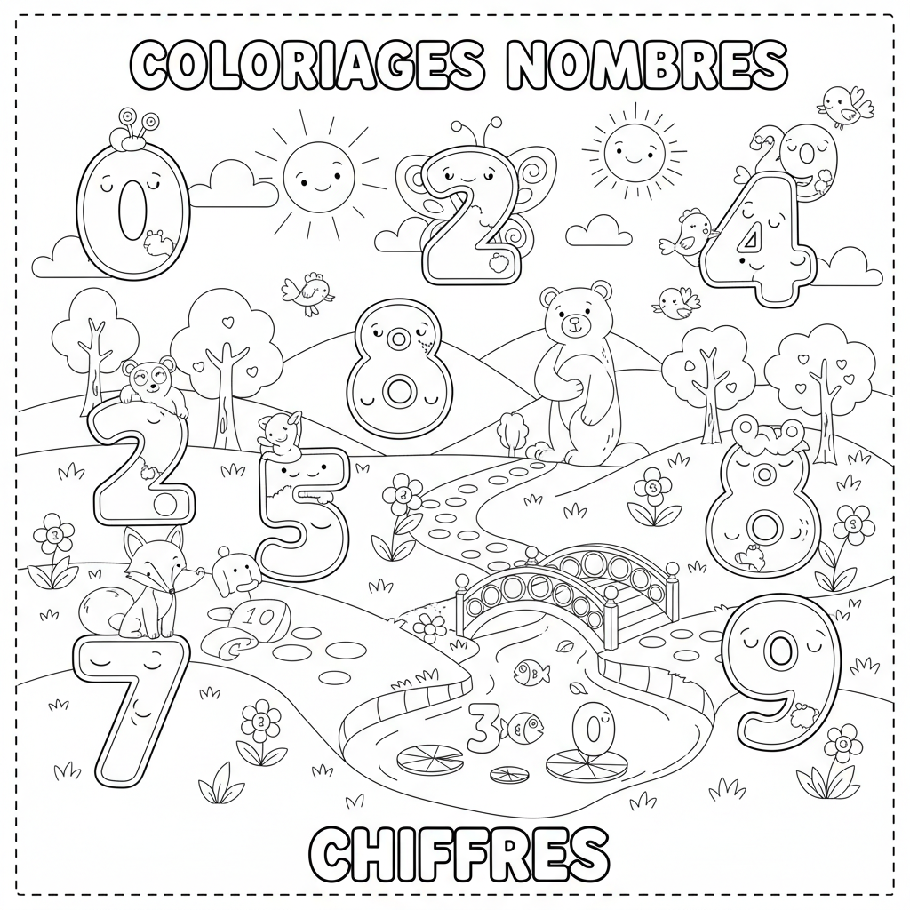 Coloriage coloriages nombres 3