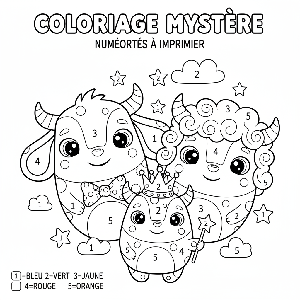 Coloriage coloriages numérotés à imprimer 4