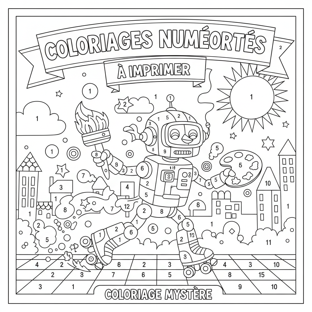 Coloriage coloriages numérotés à imprimer 5