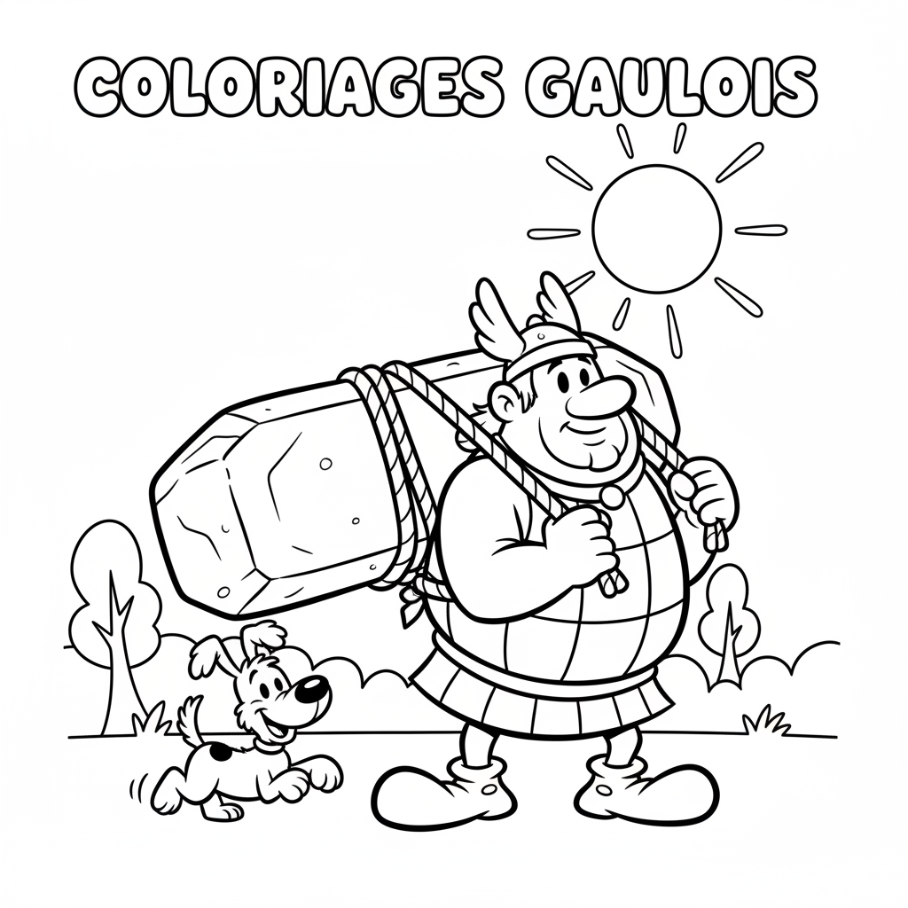 Coloriage Coloriages Obelix Gratuit à Imprimer
