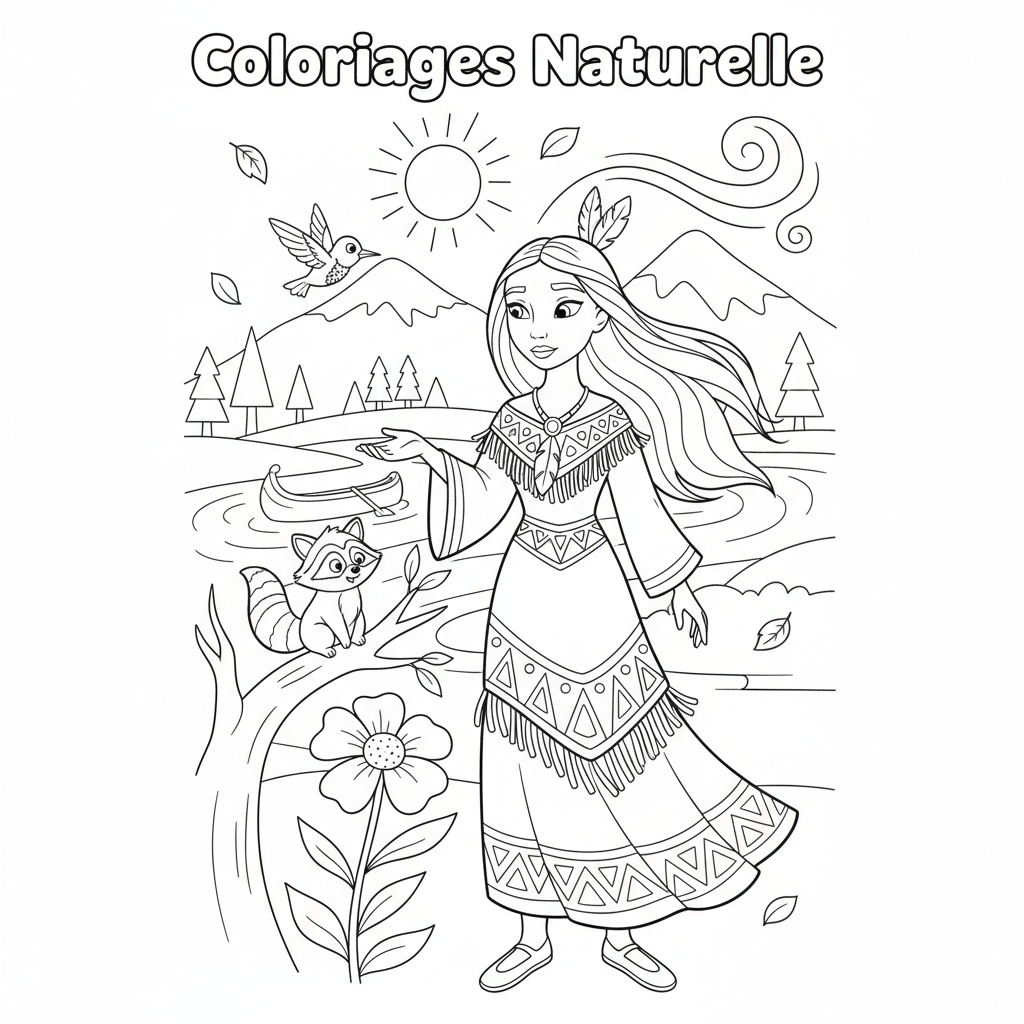 Coloriage coloriages pocahontas 2