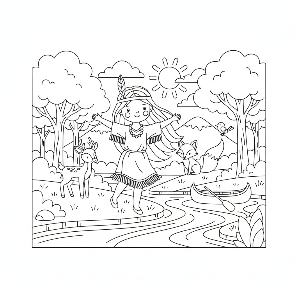 Coloriage coloriages pocahontas 3